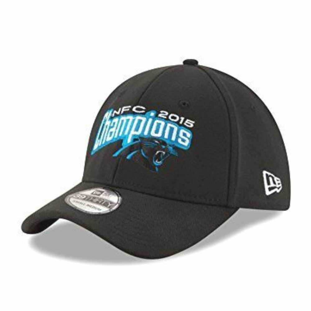 NFL Carolina Panthers NFC Conference Championship Stretch Fit Cap, Black, S/M